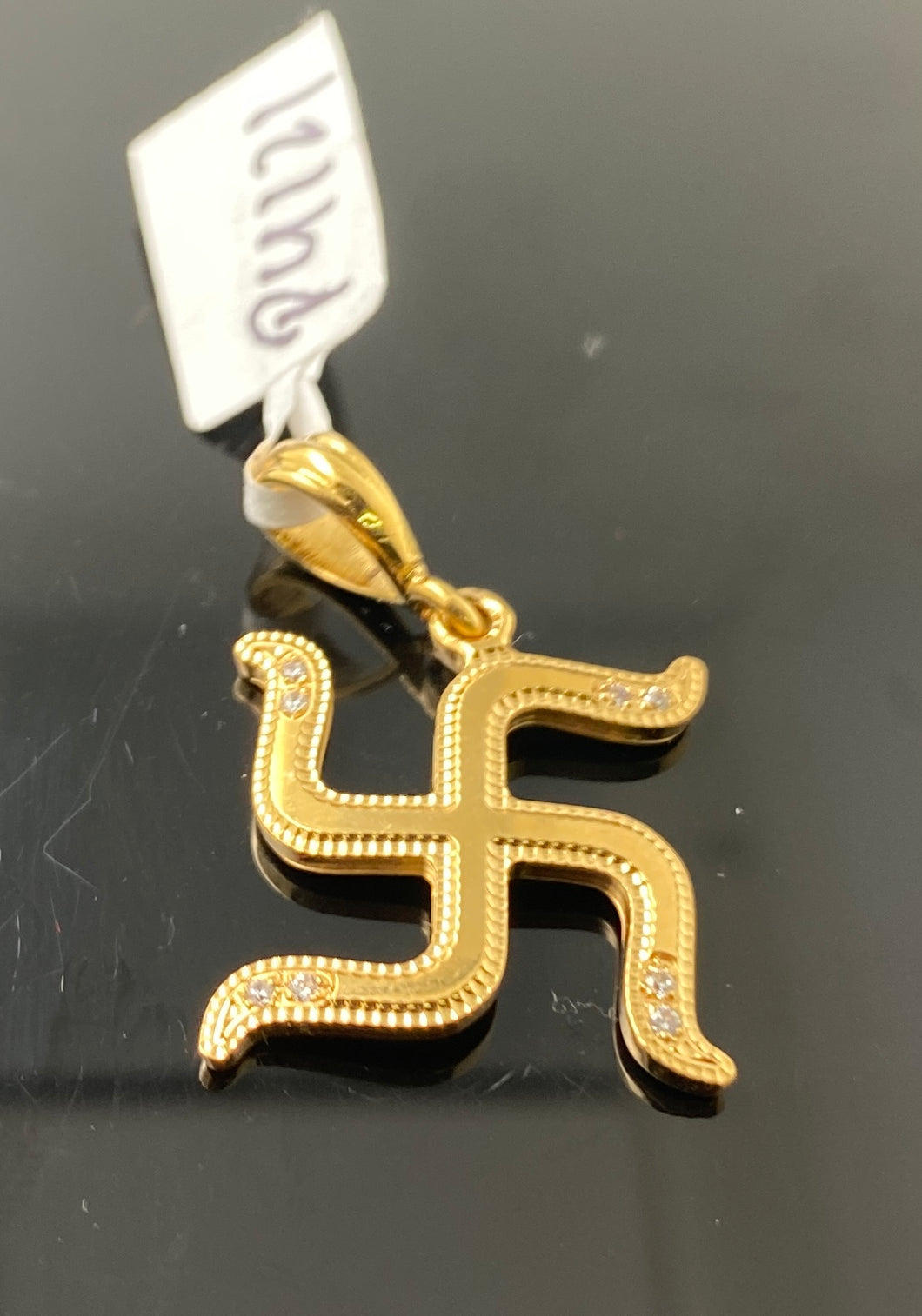 22k Solid Gold Simple Buddhism Religious Pendant p4121 - Royal Dubai Jewellers