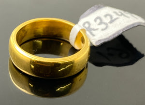 22K Solid Gold Plain Unisex Wedding Couple Bands Rings R3249 - Royal Dubai Jewellers