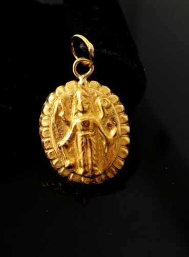 22k Pendant SOLID GOLD HINDU RELIGIOUS LORD VISHNU PENDANT P1060 ns - Royal Dubai Jewellers