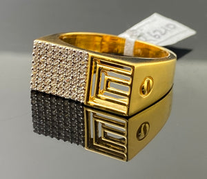 22k Solid Gold Posh Designer Men Ring r6210 - Royal Dubai Jewellers