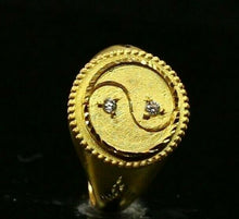 22k Ring Solid Gold ELEGANT Charm Men Ying Yang Band SIZE 11.5"RESIZABLE" r2384 - Royal Dubai Jewellers