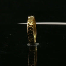 22k Ring Solid Gold ELEGANT Charm Mens V Shape Band SIZE 11 "RESIZABLE" r2352 - Royal Dubai Jewellers