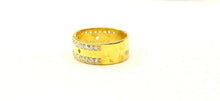22k Ring Solid Gold ELEGANT Charm Ladies Stone Band SIZE 7.05 "RESIZABLE" r2397 - Royal Dubai Jewellers