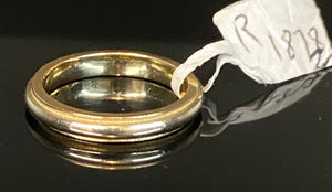 18k Solid White Gold Unisex Plain Wedding Couple Band R1878z - Royal Dubai Jewellers