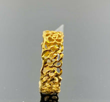 22k RIng Solid Gold Elegant Diamond Cut Geometric Design Ladies Ring R2077 mon - Royal Dubai Jewellers
