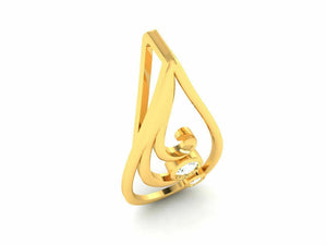 22k Pendant Solid Yellow Gold Ladies Jewelry Elegant Tear Drop Design CGP9 - Royal Dubai Jewellers