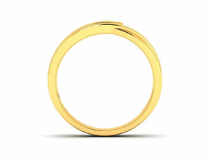22k Ring Solid Gold Ladies Jewelry Modern Twist Band CGR39 - Royal Dubai Jewellers