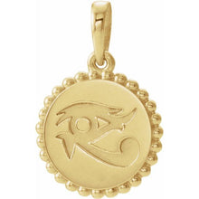 14K Yellow Eye of Horus Pendant 86872PY - Royal Dubai Jewellers