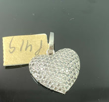 18k Pendant Solid Gold Elegant Simple Heart Shape Stone Encrusted Design P419 - Royal Dubai Jewellers