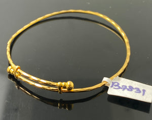 22K Solid Gold Kid's Bangle B7831 - Royal Dubai Jewellers