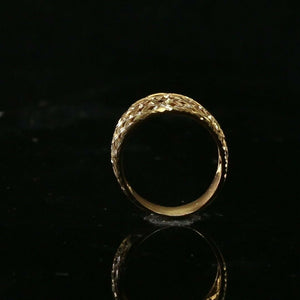 22k Ring Solid Gold ELEGANT Charm Ladies Wheat Band SIZE 6 "RESIZABLE" r2338z - Royal Dubai Jewellers