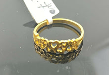 22k Ring Solid Gold ELEGANT Charm Cluster Heart Design Ladies Band r2055 - Royal Dubai Jewellers