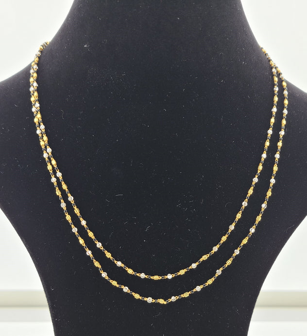 22K Solid Gold Ladies Designer Layered Mangalsutra C5472 - Royal Dubai Jewellers