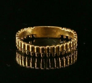 22k Ring Solid Gold ELEGANT Charm Men Ammo Ring SIZE 10.8 "RESIZABLE" r2090 - Royal Dubai Jewellers