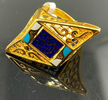 21k Ring Solid Gold Elegant Exotic Arabic Filigree Design r2134 - Royal Dubai Jewellers