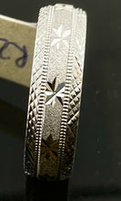 18k Ring Solid Gold Simple Diamond Cut Stars Pattern Unisex Band R2372z - Royal Dubai Jewellers