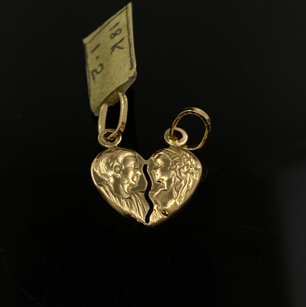 18K Solid Gold Couple Goals Pendant P3983 - Royal Dubai Jewellers