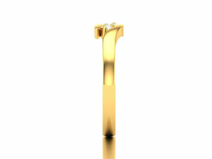 22k Ring Solid Yellow Gold Ladies Jewelry Modern Twist Design CGR34 - Royal Dubai Jewellers