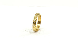 22k Ring Solid Gold ELEGANT Charm Ladies Band SIZE 7.75 "RESIZABLE" r2568mon - Royal Dubai Jewellers