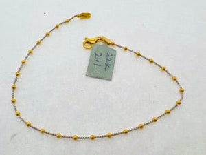 22K Solid Gold Two Tone Rhodium Bracelet B9452 - Royal Dubai Jewellers