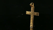 22k 22ct Solid Gold ELEGANT Simple Diamond Cut Religious Cross Pendant P2015 - Royal Dubai Jewellers