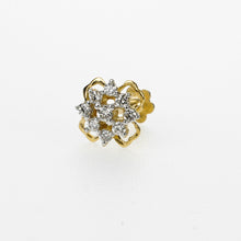 18k Stunning Modern Diamond Solid Gold Nose pin Unique Design Comfort Fit NP64 - Royal Dubai Jewellers