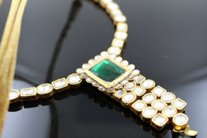 22k 22ct Solid Gold Elegant Traditional Kundan Set Necklace with STONE KS121 | Royal Dubai Jewellers
