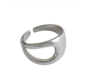 Solid White Gold Ladies Ring Elegant Geometric Modern Design SM29 - Royal Dubai Jewellers