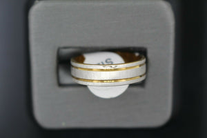 18k Solid Gold Elegant Ladies Modern Sand Finish Band Ring R9268m - Royal Dubai Jewellers
