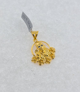 22K Solid Gold Lord Sai Pendant P5546 - Royal Dubai Jewellers