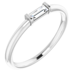 14K White 1/6 CTW Diamond Stackable Ring R122887w - Royal Dubai Jewellers