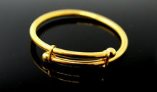 22k Ring Solid Gold ELEGANT BABY KID BANGLE BRACELET ADJUSTABLE cb1144 - Royal Dubai Jewellers