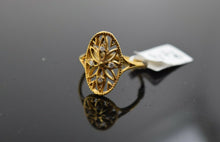22k Ring Solid Gold ELEGANT Charm Ladies Floral Ring SIZE 7.5 "RESIZABLE" r2085 - Royal Dubai Jewellers