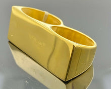 Solid Gold Ring Designer Double Finger Ladies Design SM27 - Royal Dubai Jewellers