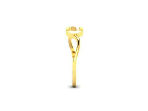 22k Ring Solid Yellow Gold Ladies Jewelry Elegant Simple Band CGR81 - Royal Dubai Jewellers