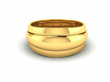22k Ring Solid Yellow Gold Ladies Jewelry Modern Simple High Polished Band CGR13 - Royal Dubai Jewellers