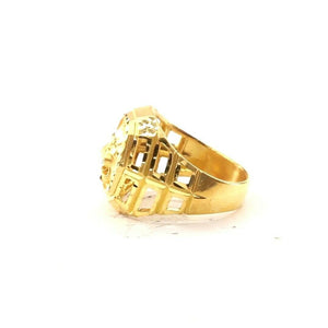 22k Ring Solid Gold Elegant Charm Mens Lion Head Design Ring Size R2045 mon - Royal Dubai Jewellers