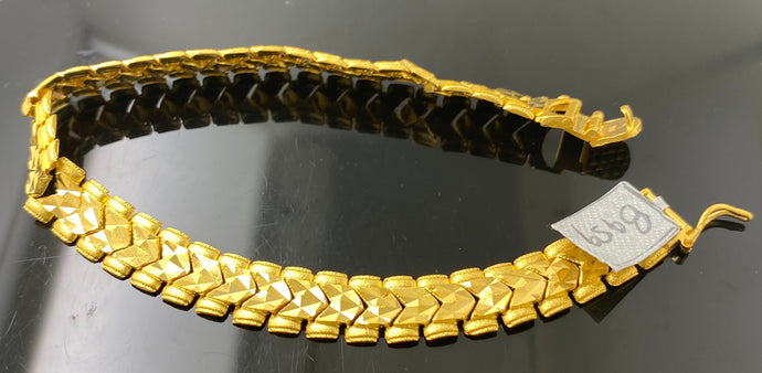 22Kt Plain Gold Gents Bracelet Design 65VH6128