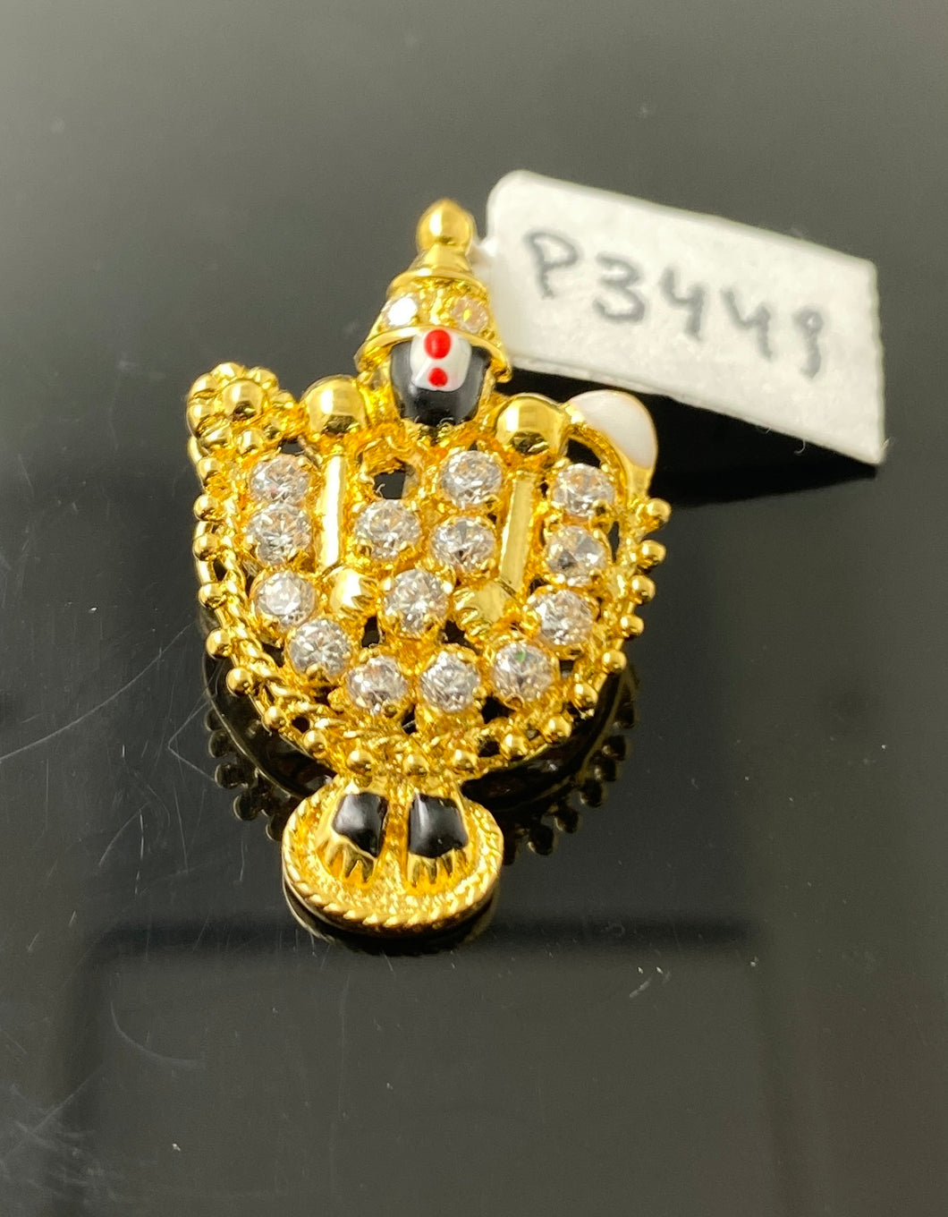 22K Solid Gold Hindu Religious Bala Ji Pendant p3449 - Royal Dubai Jewellers