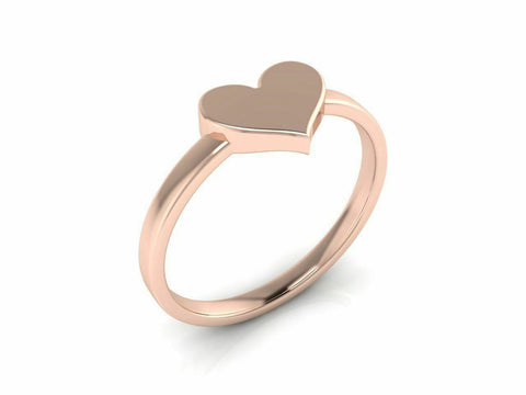 18k Solid Rose Gold Ladies Jewelry Modern Band with Heart Design CGR58R - Royal Dubai Jewellers