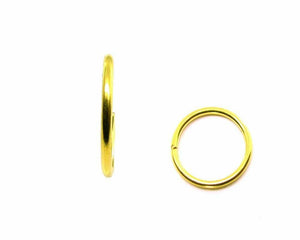 Simple wire nose ring Solid 22K Real Gold septum nostril Piercing hoop 20g USA - Royal Dubai Jewellers