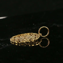 22k Pendant Solid Gold ELEGANT Simple Floral With Stones Pendant P1530 - Royal Dubai Jewellers