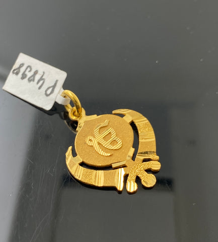 22K Solid Gold Sikhism Pendant P4898 - Royal Dubai Jewellers