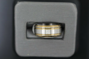 18k Solid Gold Elegant Ladies Modern Satin Finish Band Ring R9237m - Royal Dubai Jewellers