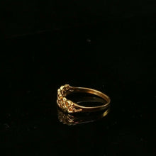 22k Ring Solid Gold Elegant Charm Heart Pattern Ladies Ring Size R2080 mon - Royal Dubai Jewellers
