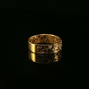 22k Ring Solid Gold ELEGANT Charm Ladies Simple Ring SIZE 7.7 "RESIZABLE" r2096 - Royal Dubai Jewellers