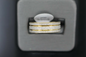 18k Solid Gold Elegant Ladies Modern Sand Finish Band Ring R9238m - Royal Dubai Jewellers