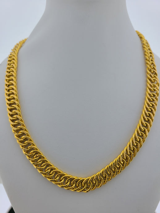 21K Solid Gold Curb Chain C2954 - Royal Dubai Jewellers