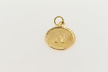22k 22ct Solid Gold Charm Letter W Pendant Round Design p1088 ns - Royal Dubai Jewellers