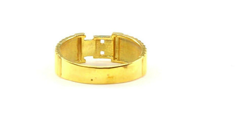 22k Ring Solid Gold ELEGANT Charm Men Designer Band SIZE 11 "RESIZABLE" r2315 - Royal Dubai Jewellers